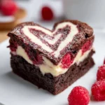 Heart shaped brownies served on a plate, ideal for celebrations and special occasions.