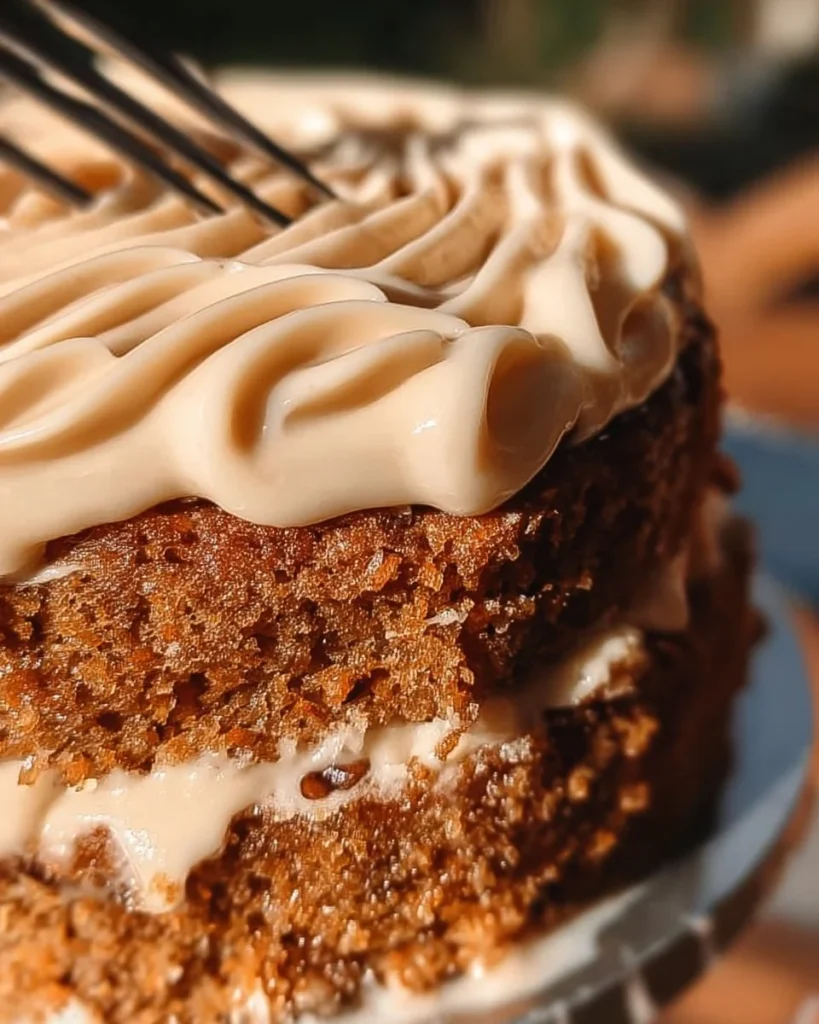 Honeybun carrot cake with cheesecake filling and cinnamon cream cheese icing