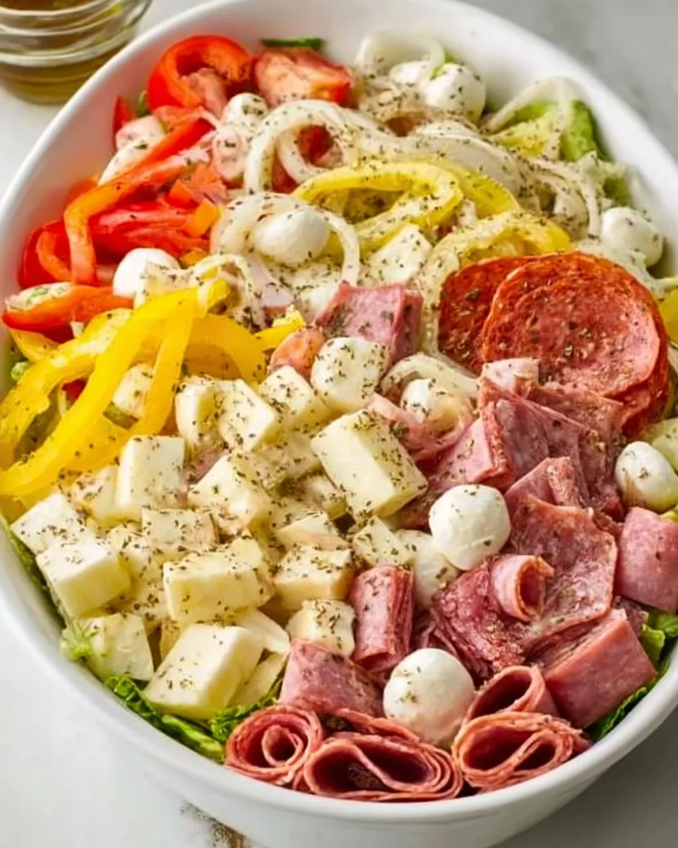 Delicious Italian Sub Salad prepared in two different styles