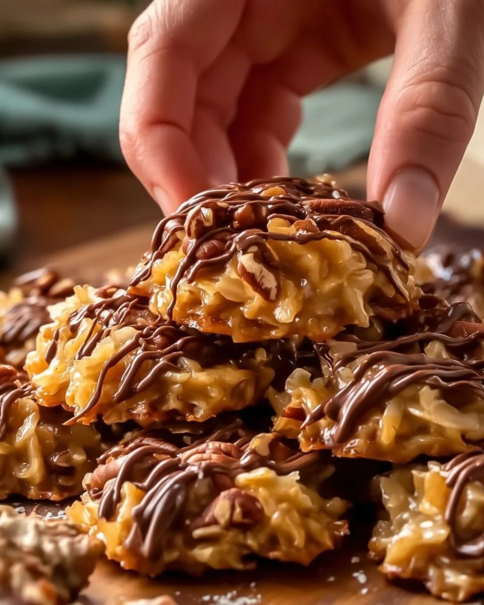 Delicious no-bake coconut pecan clusters with a rich praline texture