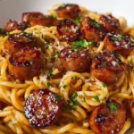 sticky honey garlic sausage pasta skillet 2026 02 08 151751 819x1024 1