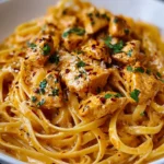 Delicious Cowboy Butter Chicken Linguine with creamy butter chicken sauce