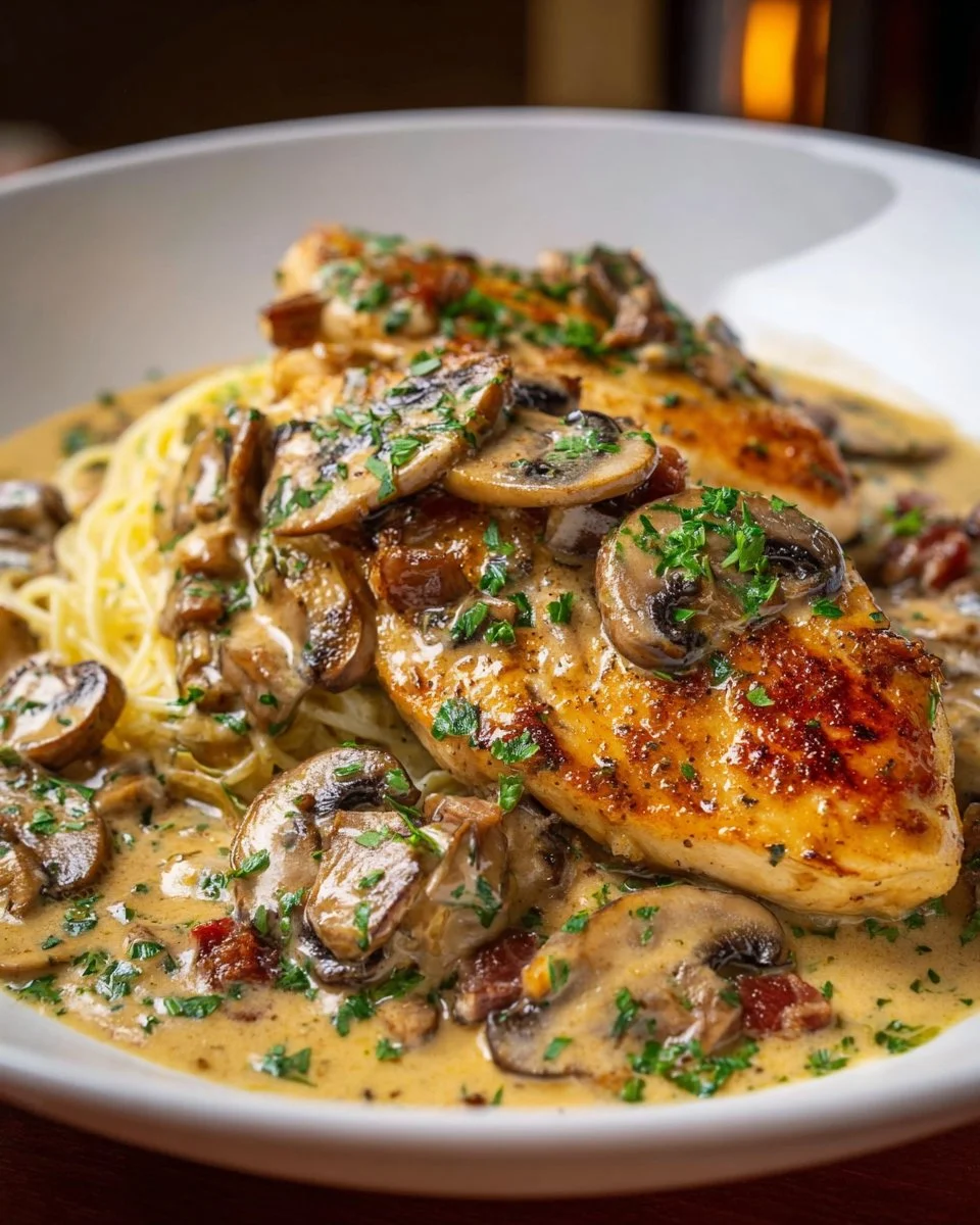 Easy Cheesecake Factory Chicken Riesling recipe with rich flavors