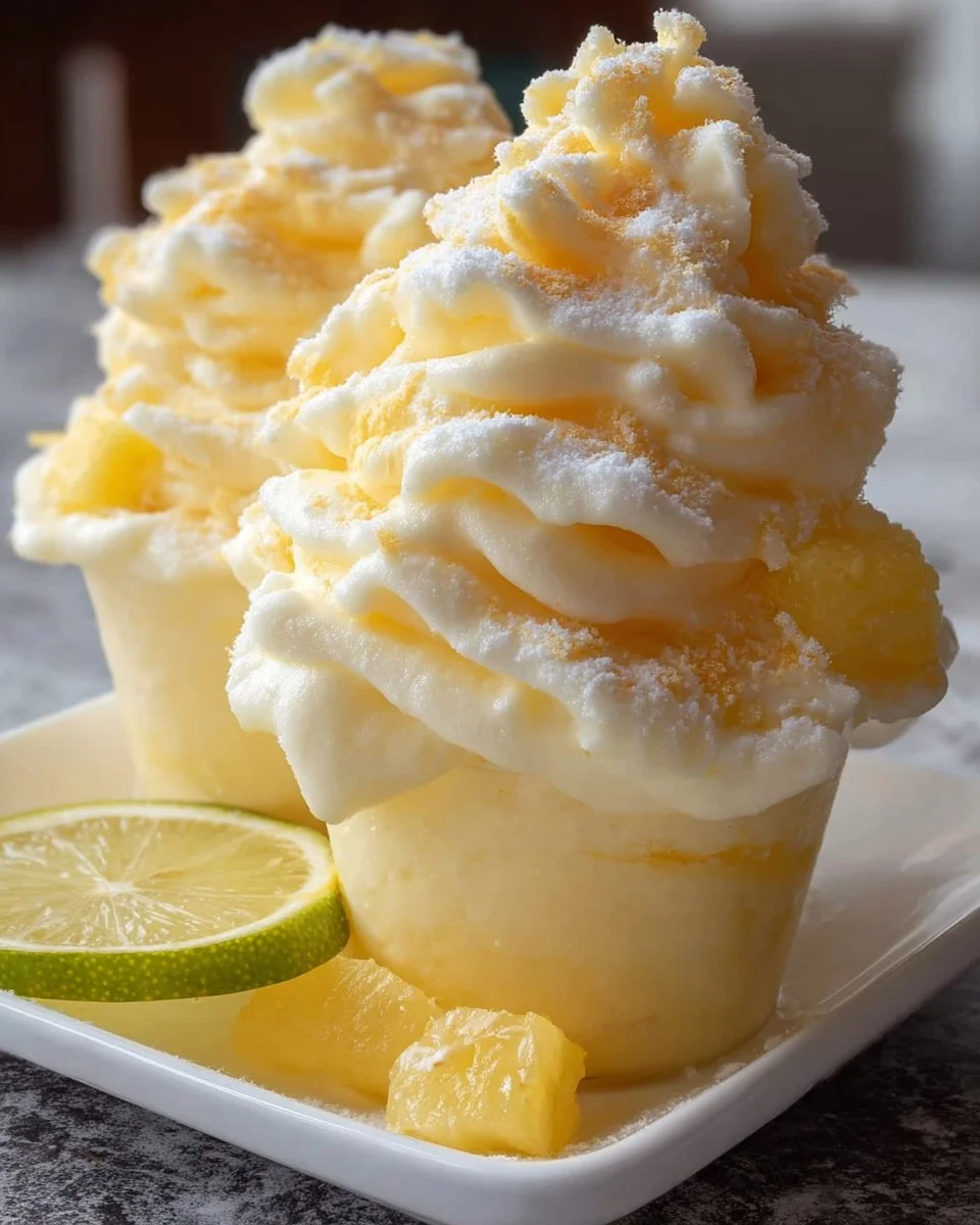 Delicious Dole Whip served in a cup, perfect summer dessert