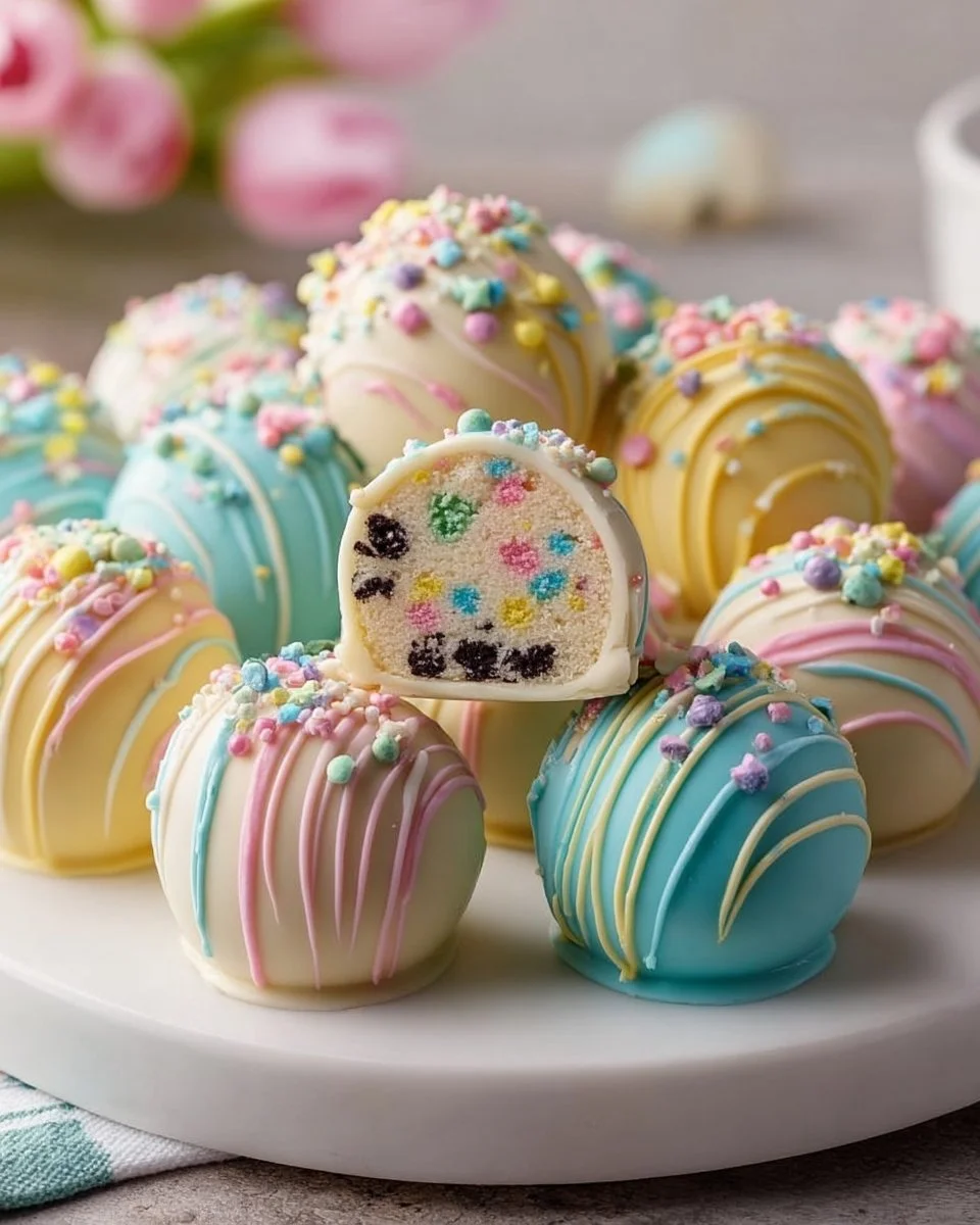 Colorful Easter Egg Oreo Balls for a festive dessert table