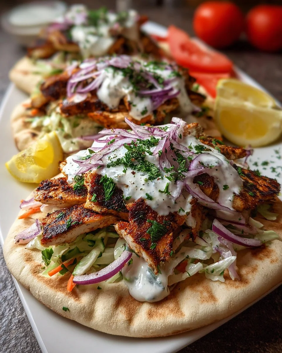 Flavor-packed chicken pitas stuffed with fresh ingredients