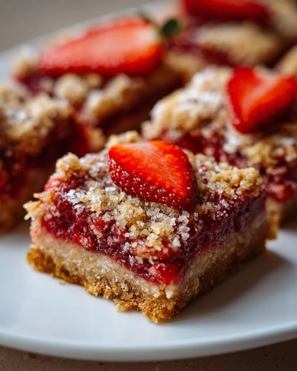 Delicious gluten-free strawberry bars ready to enjoy
