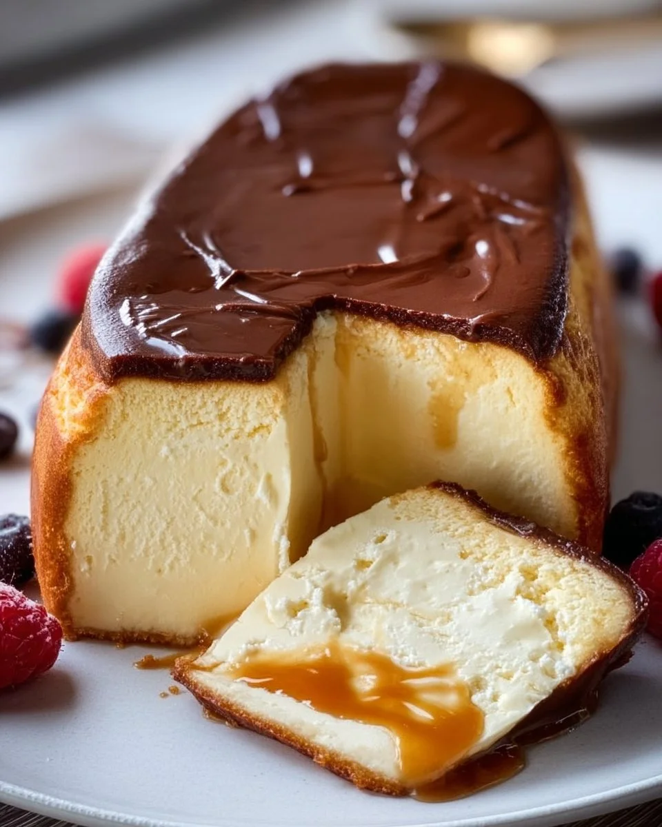 Indulgent burnt basque cheesecake baked in a loaf pan, topped with caramelized crust.