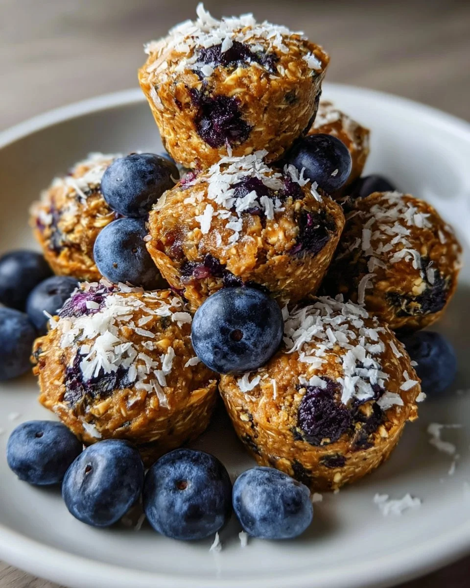Baked lemon blueberry protein bars with fresh blueberries and lemon zest