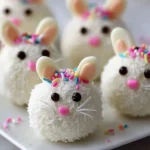 Cute Bunny Oreo Balls decorated for Easter celebrations