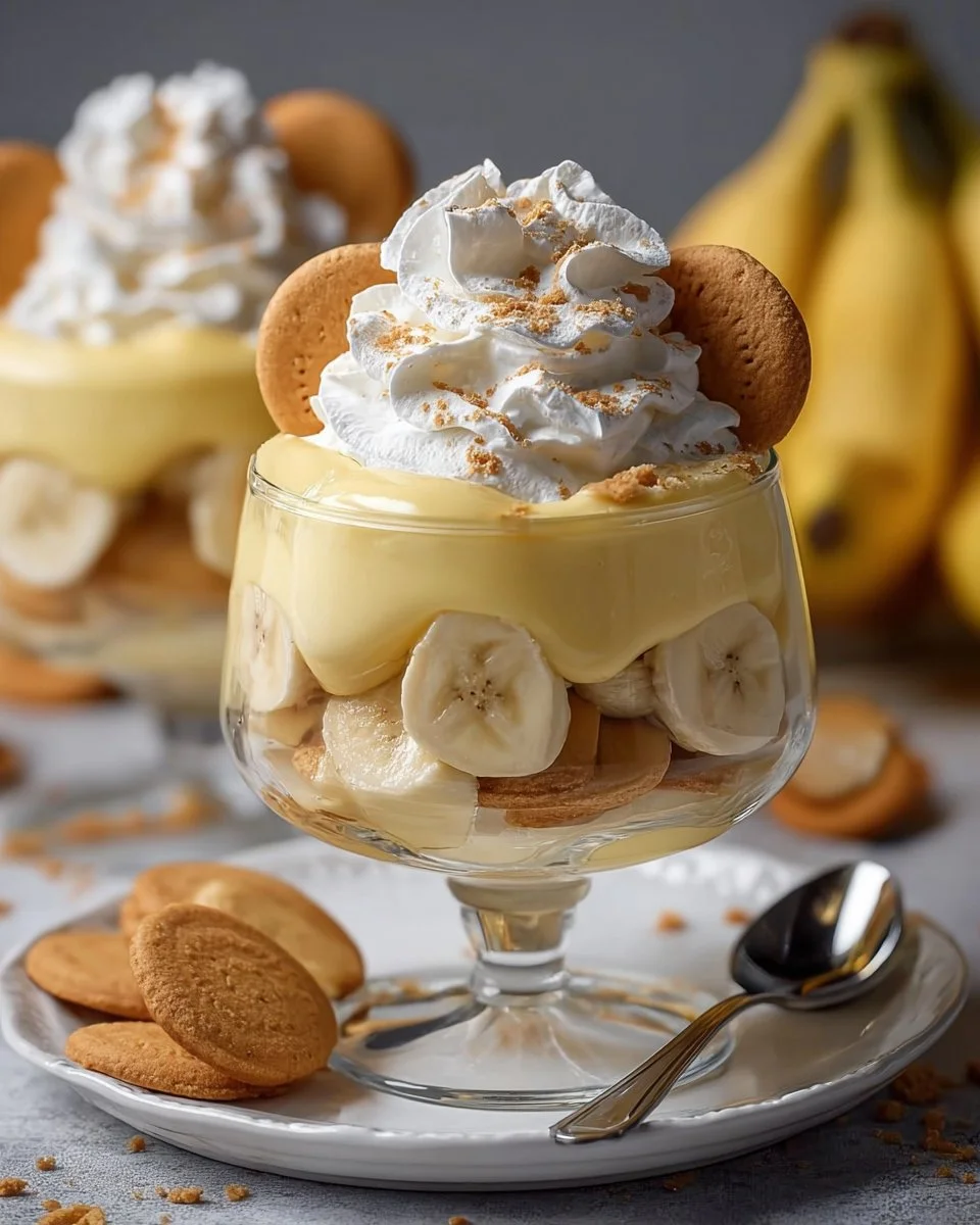 Easter Banana Pudding Cups served in decorative cups with colorful sprinkles