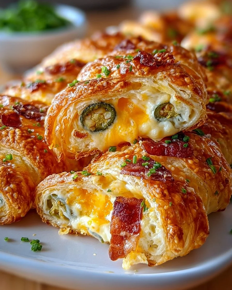 Crispy jalapeño popper twists fresh from the oven, filled with cheese and spices.