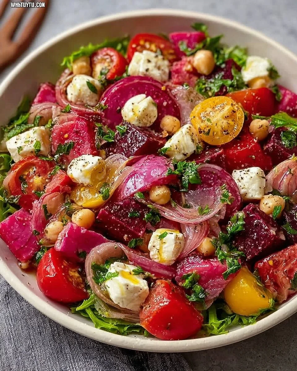 Healthy weight loss salad recipe by Lili Vrc for easy meal prep