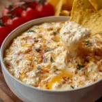 Creamy cottage cheese queso dip served with tortilla chips