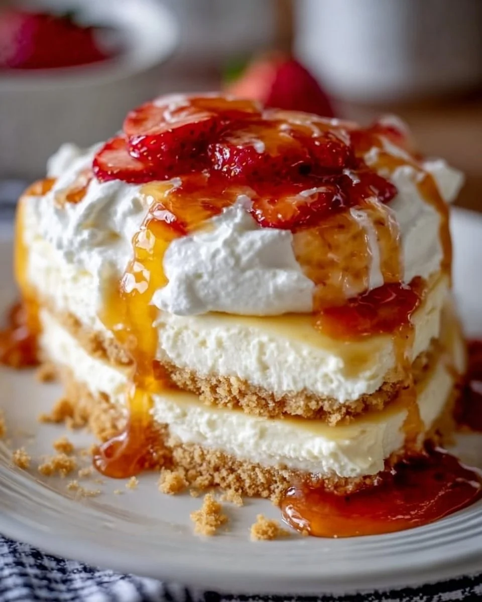 Delicious Cracker Barrel Cheesecake served on a rustic plate