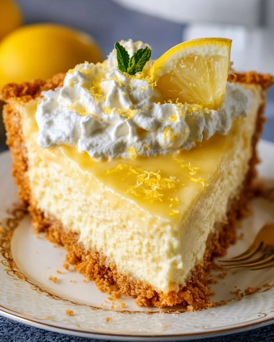 Lemon Cream Cheese Dream Cake topped with lemon zest and creamy frosting