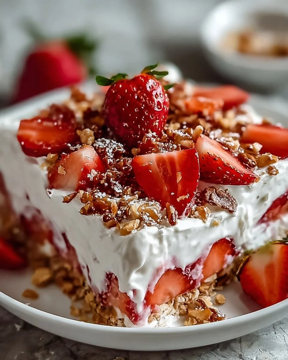 A refreshing strawberry crackle dessert perfect for summer enjoyment.